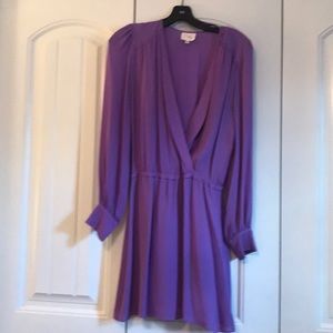 Parker faux wrap mini dress XS purple